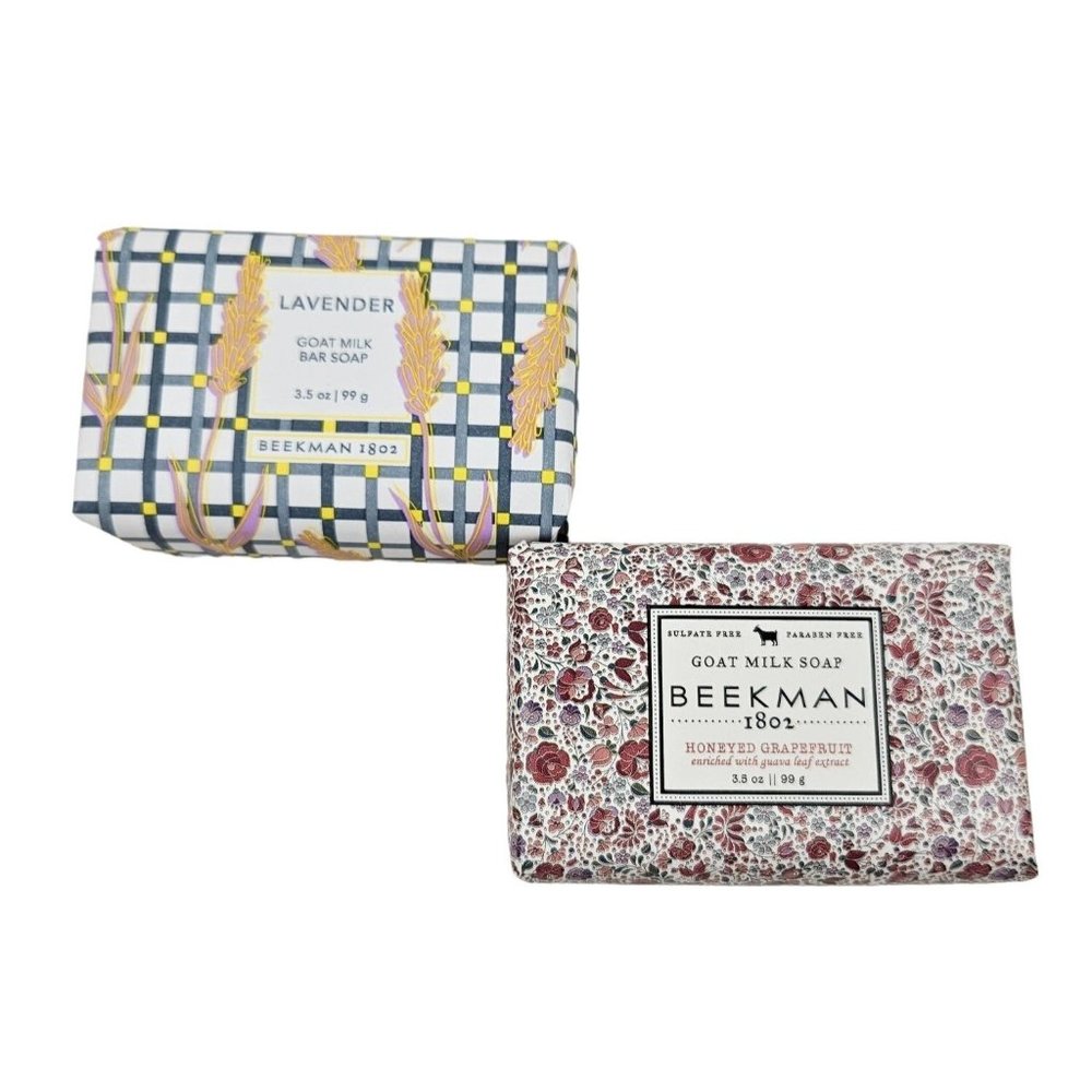 Beekman Goat Milk Bar Soap Honeyed Grapefruit Lavender 3.5 Oz Heath Beauty
